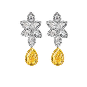 155017-1-pear-shaped-yellow-diamond-cluster-earrings