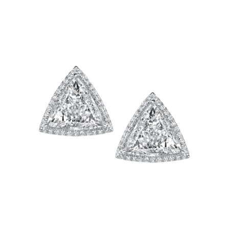 Buy 1 Ct Diamond Stud Earrings Trillion Diamond Solitaire Online in India   Etsy