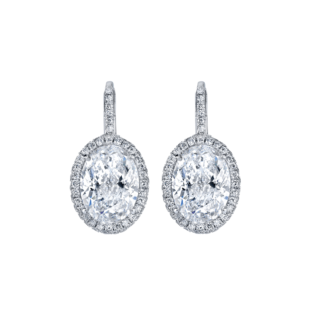 Oval Diamond Earrings | Wixon Jewelers