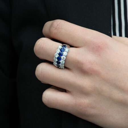 Sapphire and Diamond Band