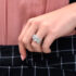 Three-Stone Oval Diamond Ring