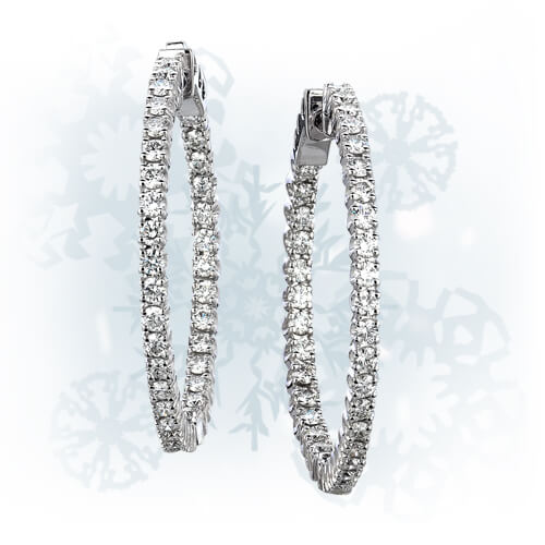 Diamond-Hoops Diamond Hoop Earrings from Wixon Jewelers