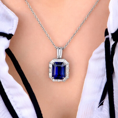 Sapphire & Diamond Pendant