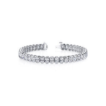 181813-oval-cut-platinum-diamond-bracelet Oval Diamond Tennis Bracelet in Platinum