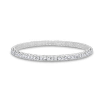 181818-Diamond-Bracelet Round Brilliant Cut Diamond Bangle Bracelet