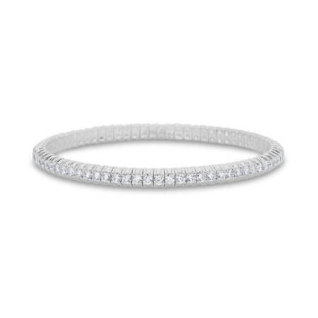 Round Brilliant Cut Diamond Bangle Bracelet