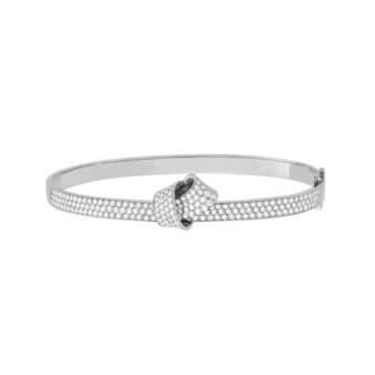 181828-Pave-Diamond-Knot-Bangle-Bracelet Pave Diamond Bangle Knot Bracelet
