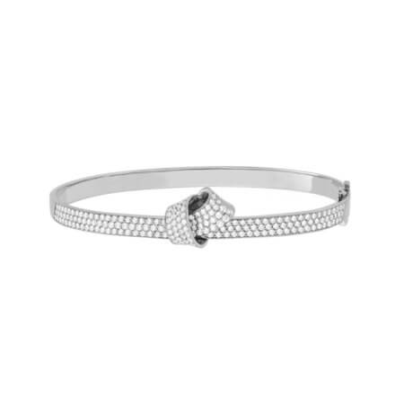 Pave Diamond Bangle Knot Bracelet