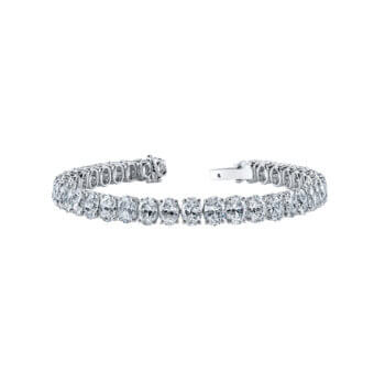 181829-Oval-Diamond-Tennis-Bracelet GIA-Certified Oval Diamond Tennis Bracelet