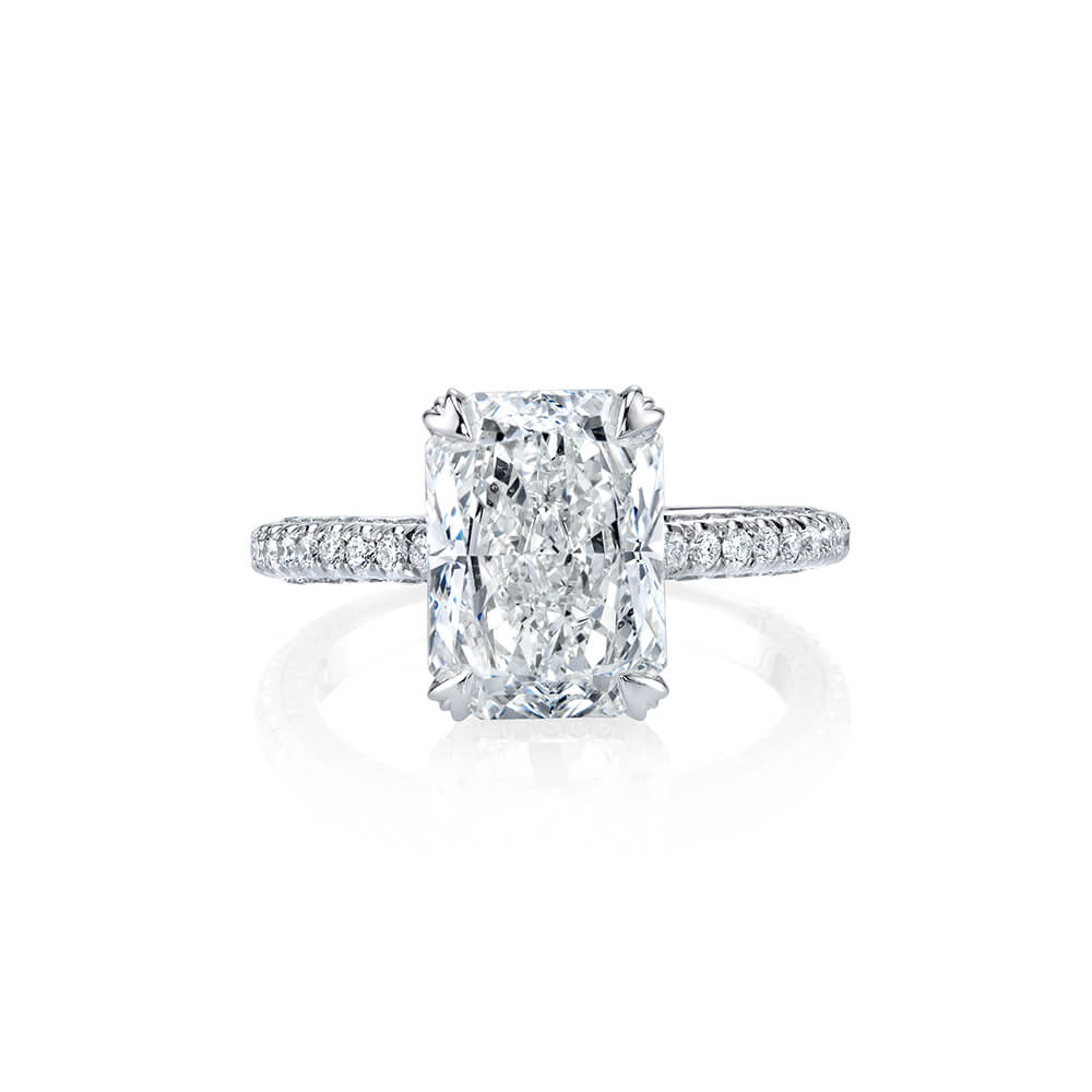 Radiant Cut Pave Diamond Ring | Wixon Jewelers