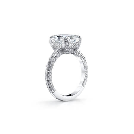 Radiant Cut Pave Diamond Ring