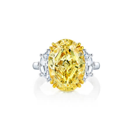 Fancy Yellow Oval Diamond Ring