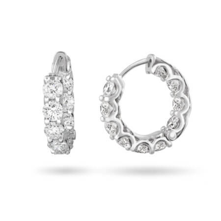 Diamond Hoop Earrings
