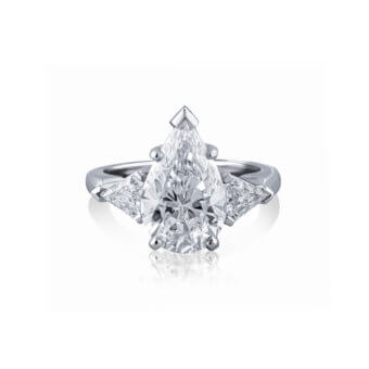 014470-Pear-Shaped-Three-Stone-Diamond-Ring Pear-Shaped Three-Stone Diamond Ring