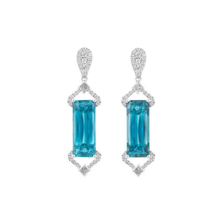 Blue Zircon Earrings