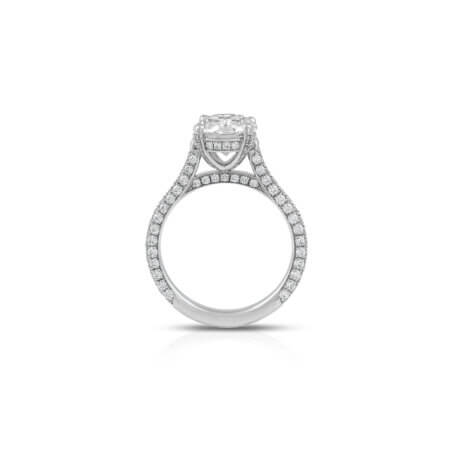 Round Brilliant Pave Diamond Ring