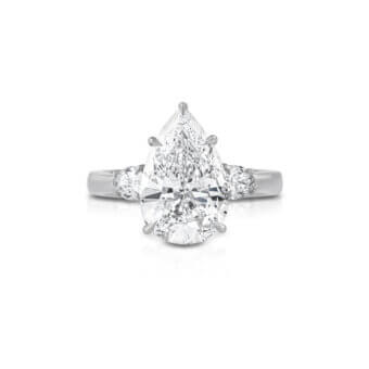 014470-1-Pear-Shaped Three-Stone Diamond Ring Pear-Shaped Three-Stone Diamond Ring