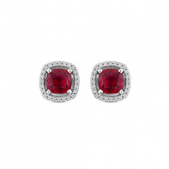162579-1-Ruby-Halo-Studs Ruby and Diamond Halo Earrings