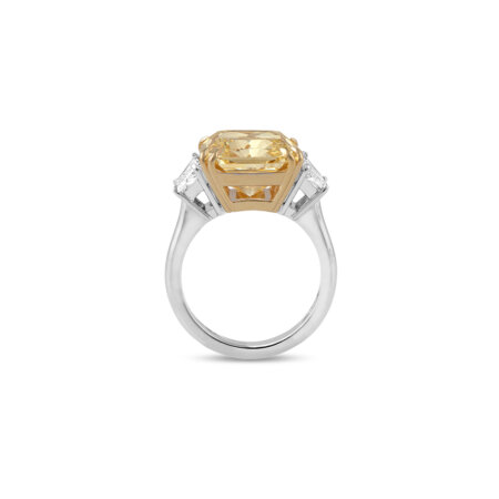 Radiant Fancy Yellow Diamond Ring