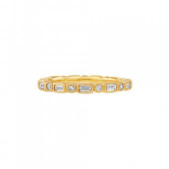 080611-1-Round and Baguette Cut Band Round and Baguette Cut Band