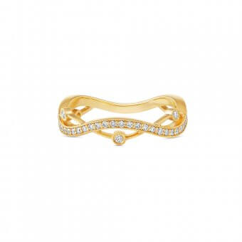 080643-1-Yellow Gold Twist Diamond band Yellow Gold Twist Diamond band