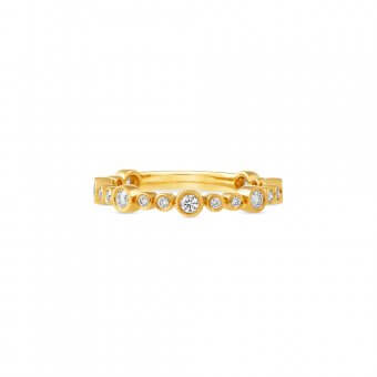 080644-1-Bezel Set Round Diamond Band Yellow Gold Twist Diamond band
