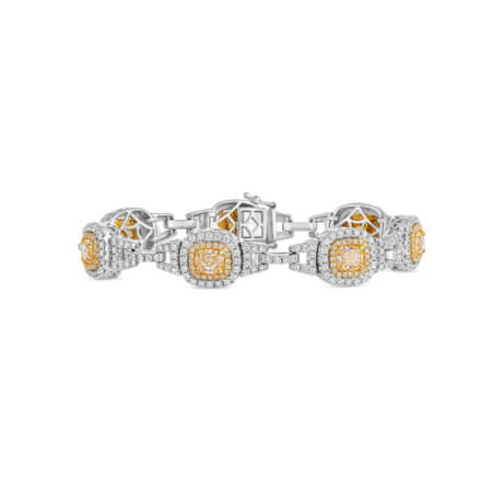 Yellow Diamond Halo Bracelet
