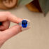 Cushion-Cut Sapphire Ring