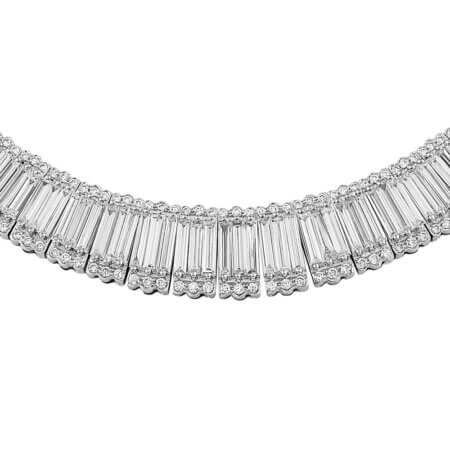 Emerald Cut Diamond Riviera Necklace