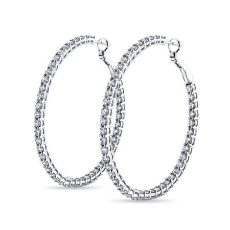 Diamond Hoop Earrings