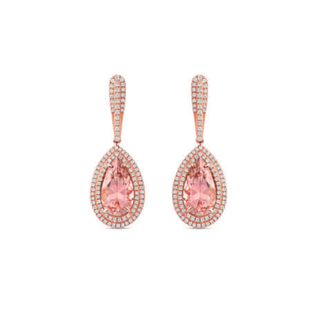 Morganite Dangle Earrings