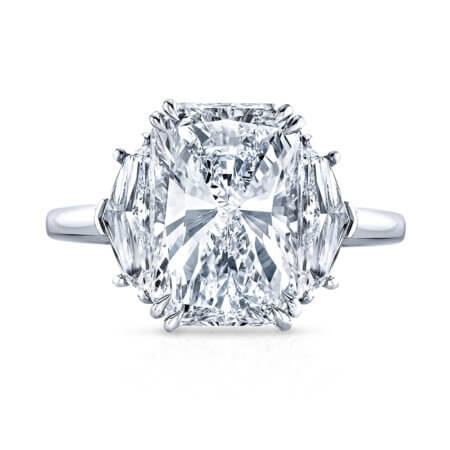 Elongated Radiant Diamond Ring
