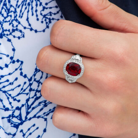 Ruby & Diamond Ring on hand