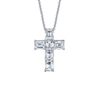 123987-1-Emerald-Diamond-Cross-Pendant Emerald Diamond Cross Pendant