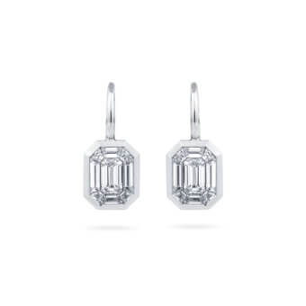 155018-1-Bezel Diamond Dangle Earrings Bezel Diamond Dangle Earrings