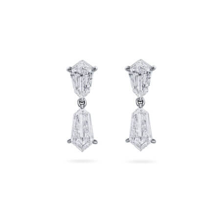 Kite Shaped Diamond Drop Earrings