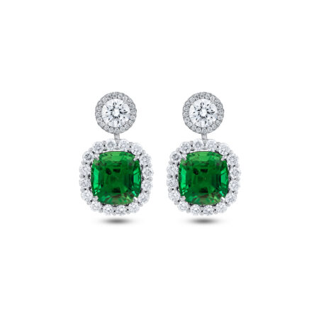 Emerald and Diamond Earrings