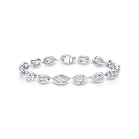 Fancy Shaped Diamond Tennis Bracelet