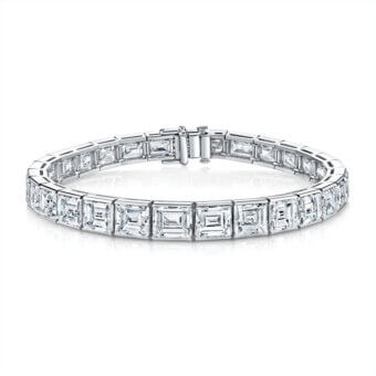 181840-1-Carre-Cut-Diamond-Tennis-Bracelet Carre Cut Diamond Tennis Bracelet