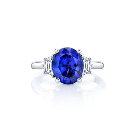 Oval Sapphire and Diamond Ring