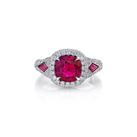 Cushion-Cut Ruby Ring