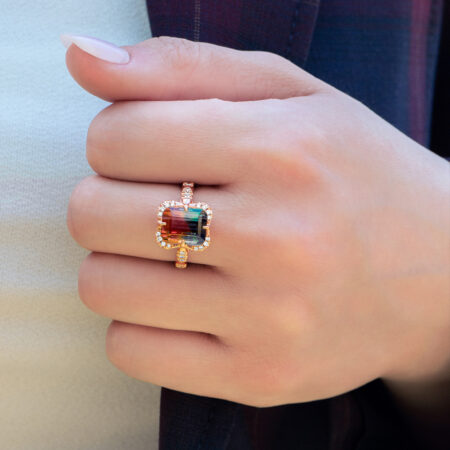 Bi-Color Tourmaline Ring