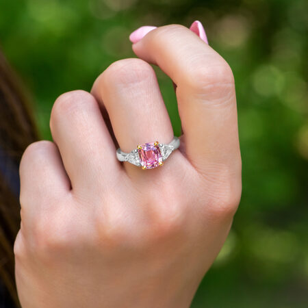 Peach Sapphire Ring