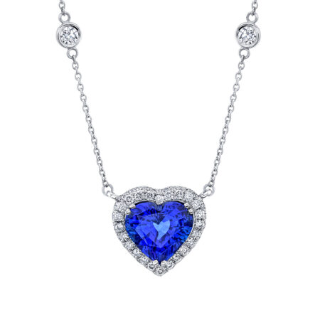Heart-Shaped Sapphire Necklace