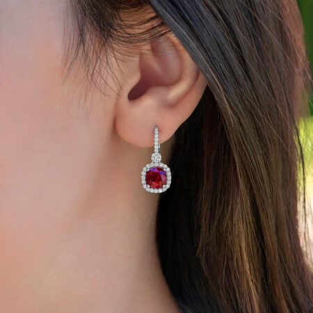 Ruby and Diamond Earrings