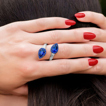 Avant-Garde Sapphire Ring