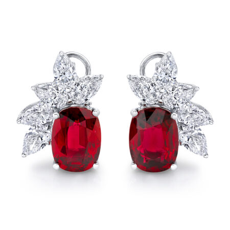 Cushion-cut Ruby Earrings