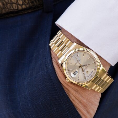 Rolex Day-Date Yellow Gold Wrist Shot