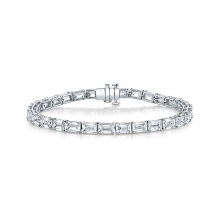 Emerald-Cut Diamond Tennis Bracelet