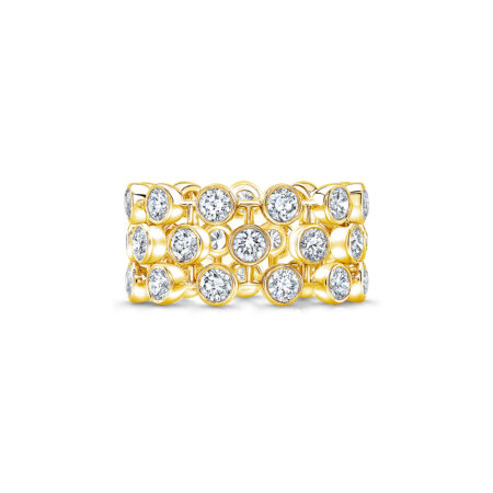 Three-Row Round Diamond Eternity Band
